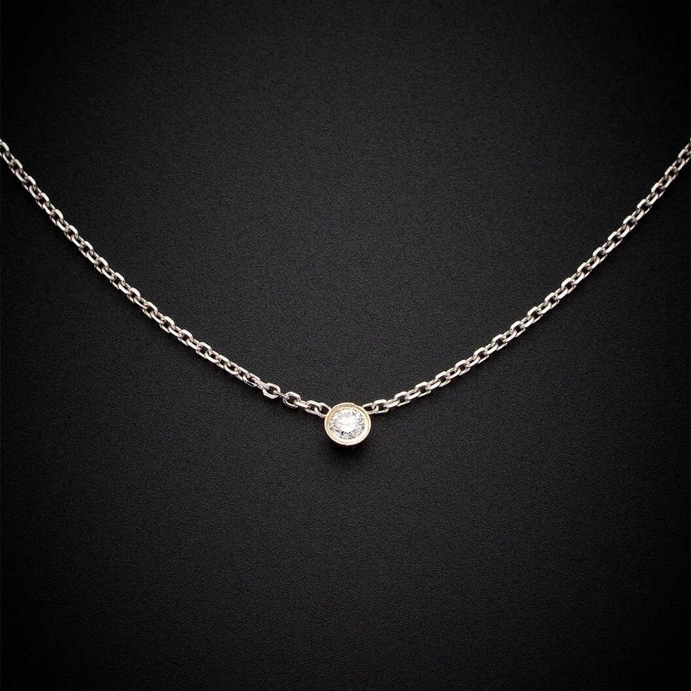 14K Italian Gold 0.08 ct. tw. Diamond Necklace